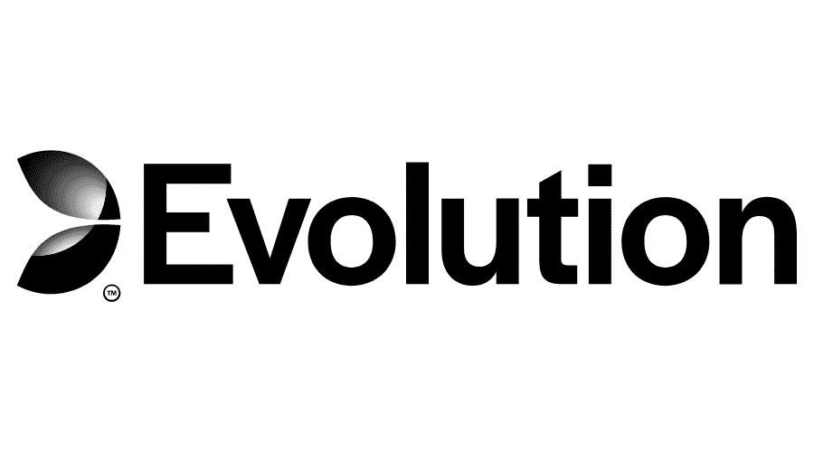 Логотип Evolution, выполненный в простом черно-белом стиле.