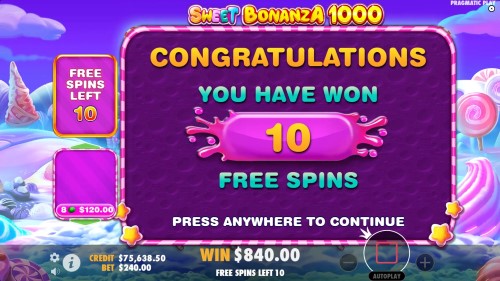 Sweet Bonanza 1000 free spins